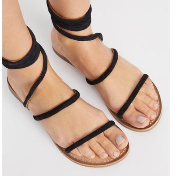 New Free People Black Havana Gladiator Sandals - Picture 2 of 8